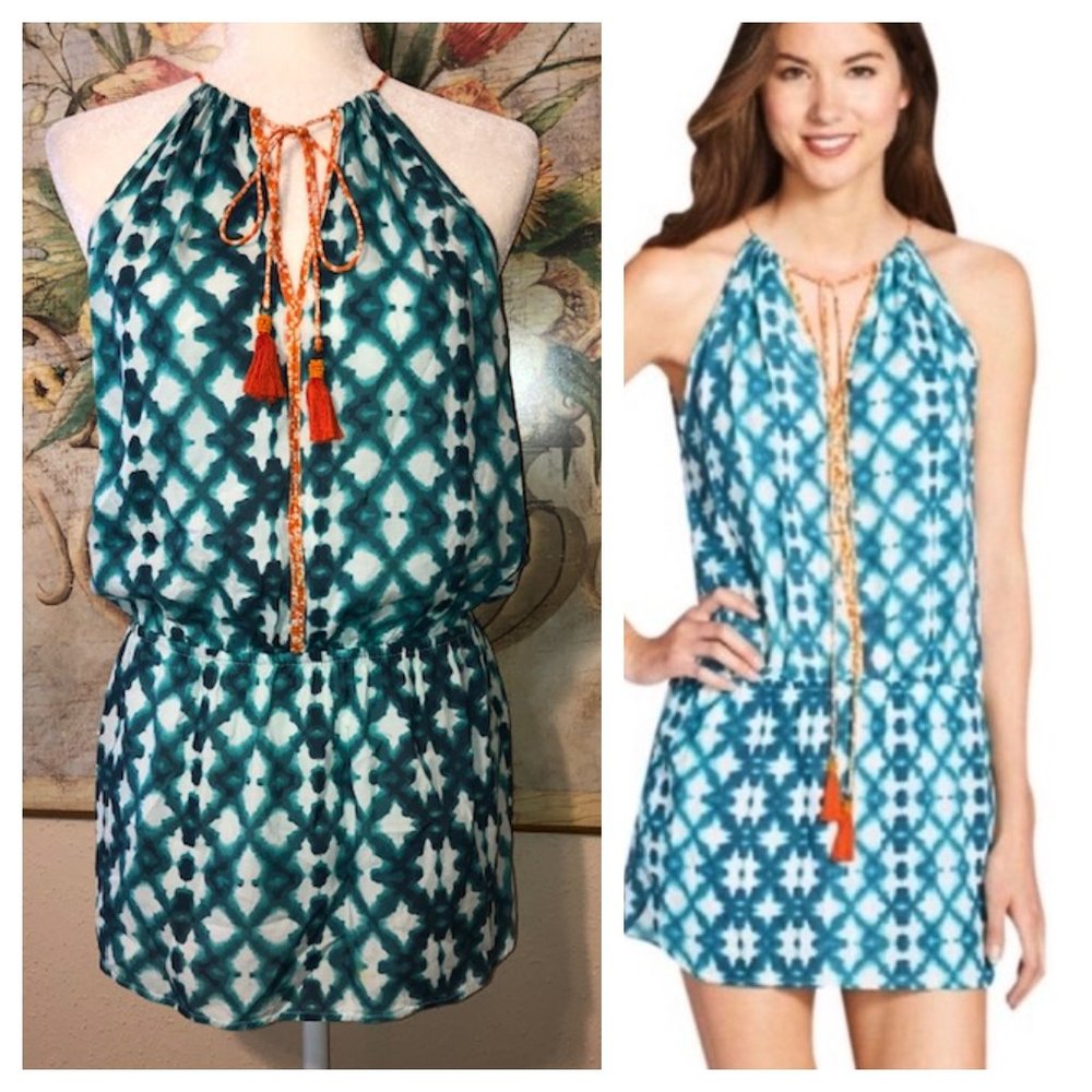 Sz XS/ PP Sofia by Vix Tunnel Neck Mini Dress Beach Coverup